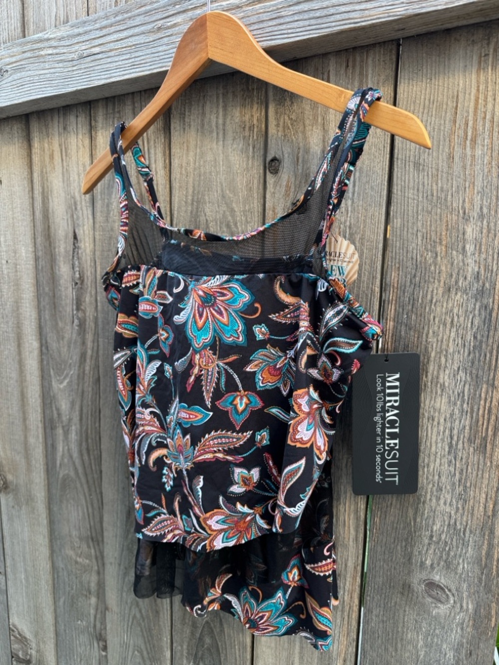 Miraclesuit Mirage Tankini Top in Scotch Floral Size 10 - Picture 9 of 11